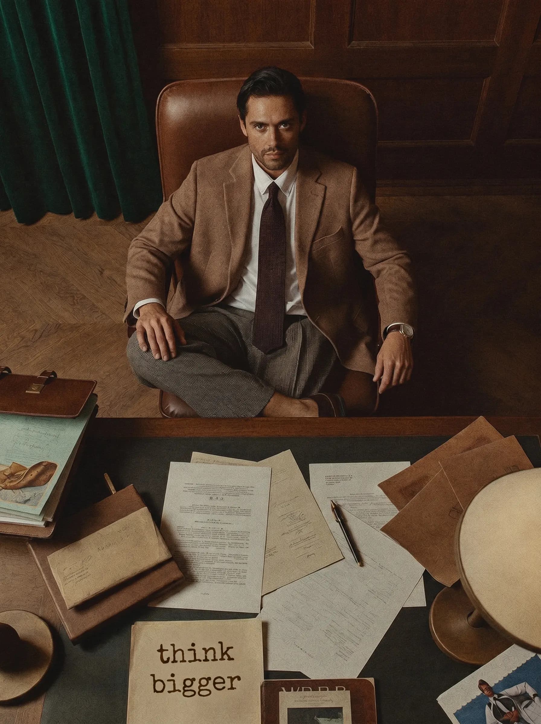Entrepreneur déterminé à son bureau